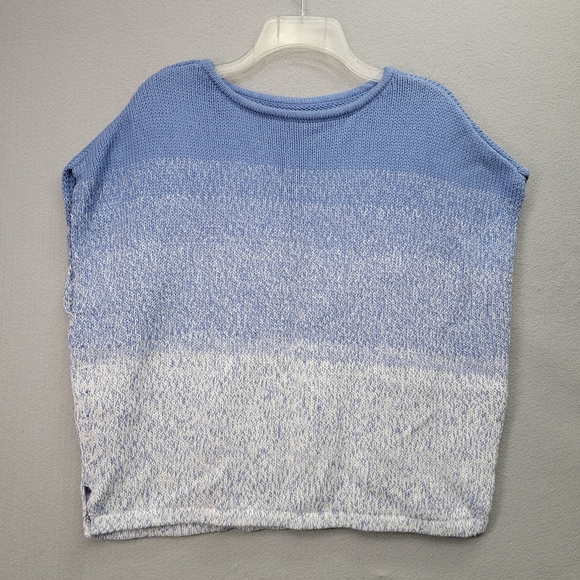 VINCE OMBRE BLUE COCOONO MARLED KNIT SWEATER TOP, SIZE XS - Picture 3 of 8